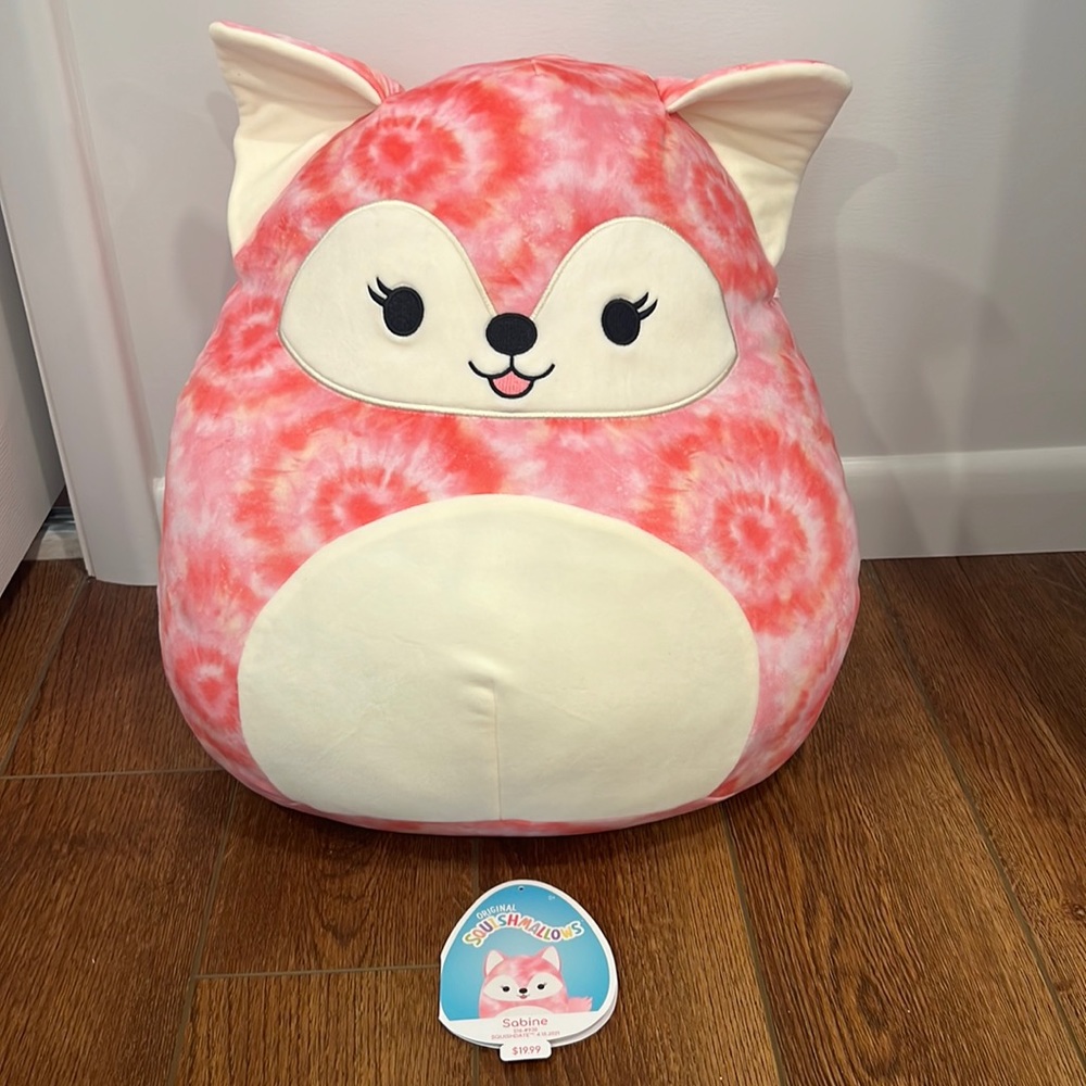 Sabine 16” Squishmallow - Pink Fox